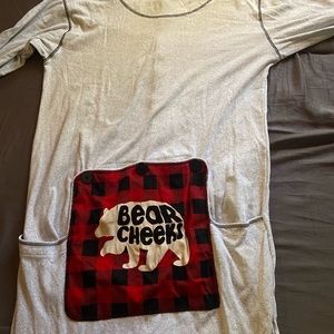 Men’s XL Lazy One, One-Piece Bear Pajamas with Butt Flap